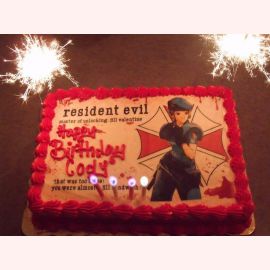 Торт "Resident evil фейрверк"