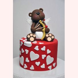 Торт для влюбленных "Мишка с луком. Лямур"