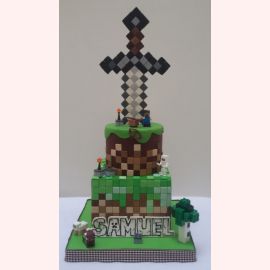 Торт "Игра Minecraft"