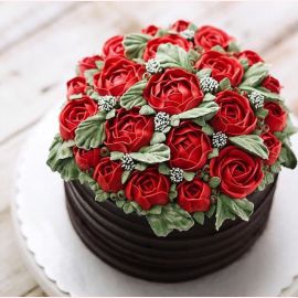 Торт "Куст красных роз"