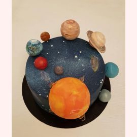 Торт "Планеты в космосе"
