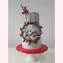 Торт на Новый год "По-зимнему красивый"
