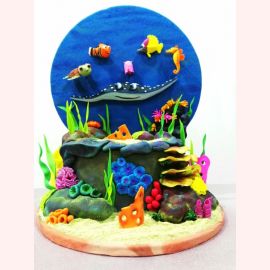Торт "Дружба в подводном мире"