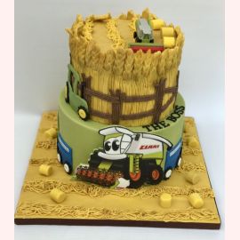 Торт "Трактор в поле"