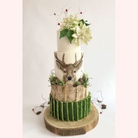 Новогодний торт 2022 "Красивый лесной олень"