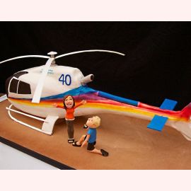 Торт "Свадебный вертолет"