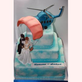 Торт "Вертолет на свадьбу"
