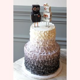 Торт "Свадьба роботов"