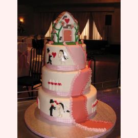 Торт "Мультяшная свадьба"