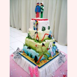 Торт "Спортивная свадьба"