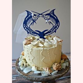 Торт на свадьбу "Морская пара"