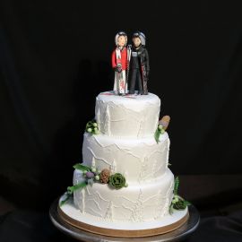 Торт "Свадьба лыжников"