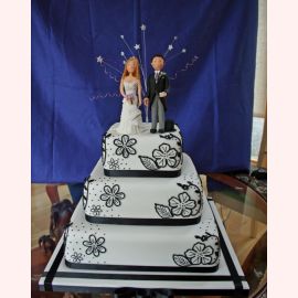 Торт на свадьбу "Джентльмен и дама"