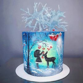 Новогодний торт 2022 "Мороз в лесу"