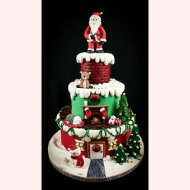 Новогодний торт 2022 "Новогодний Санта Клаус"
