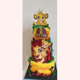 Детский торт "Царю зверей на год"
