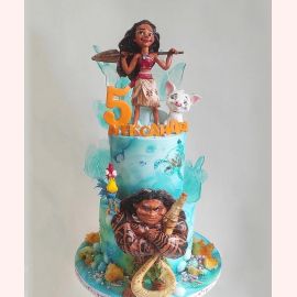 Детский торт "МОАНА - морская стихия"